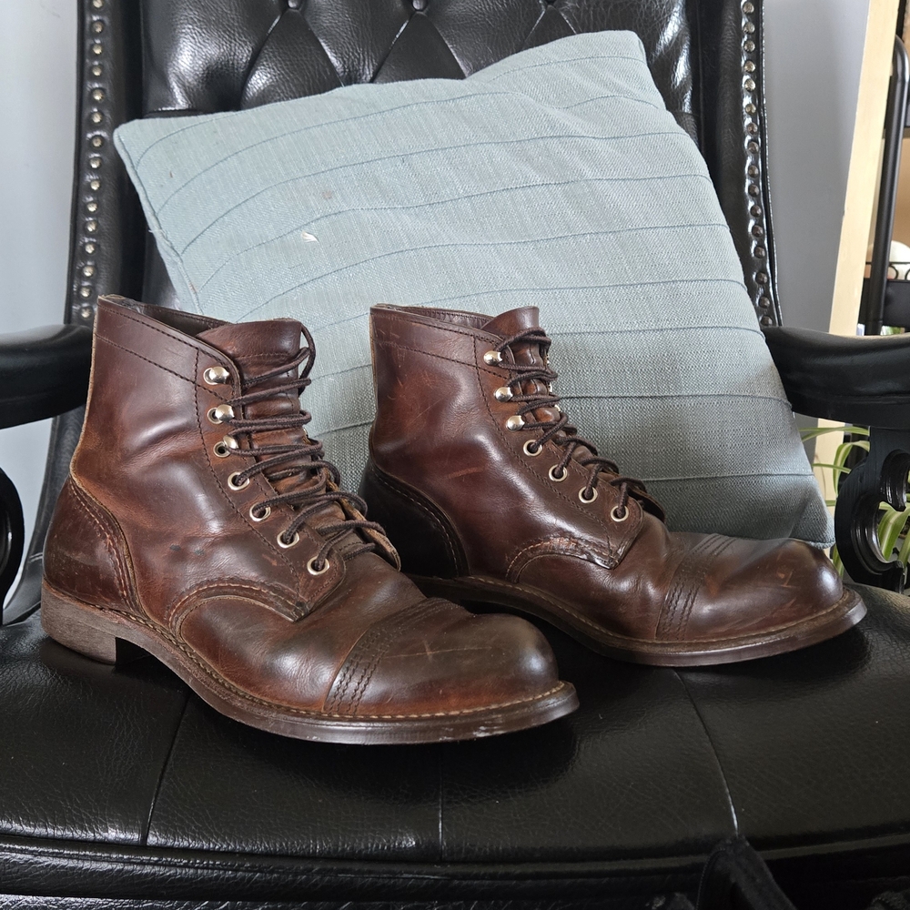Red Wing Shoes Brown Leather Boots